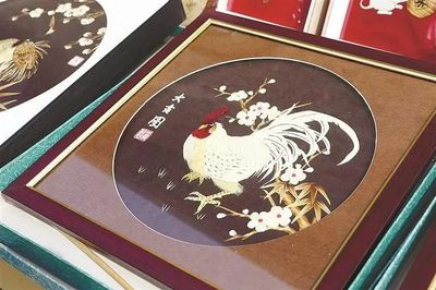 ▲传统手工麦秸画